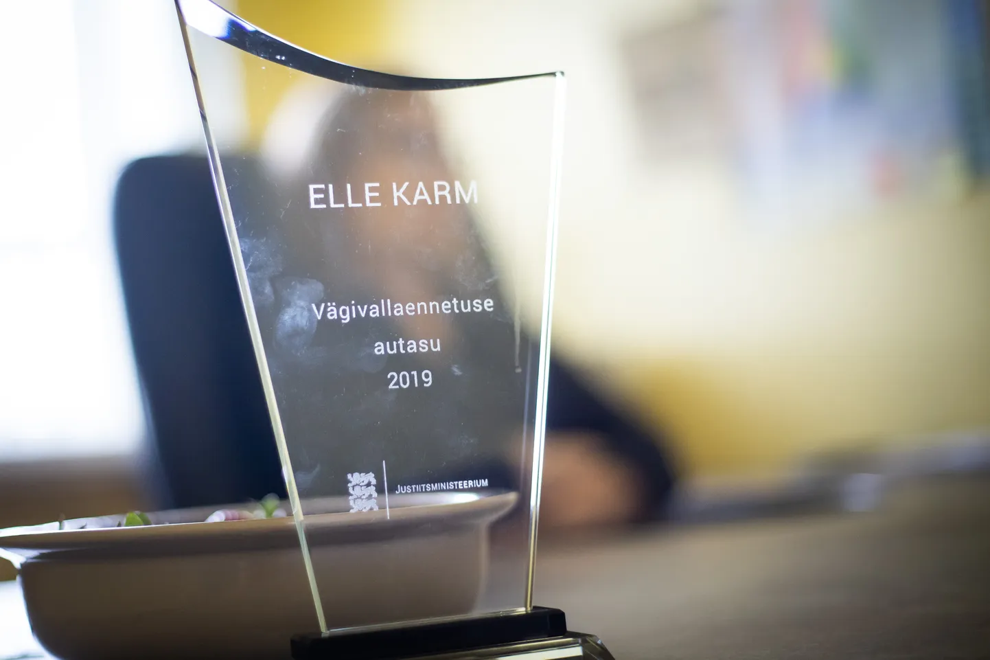 31.05.2019. Eesti, Lääne-Virumaa,  Rakvere 

FOTOL:  Abiprokurör Elle Karm sai Vägivallaennetuse autasu 2019
FOTO: Meelis Meilbaum/Virumaa Teataja