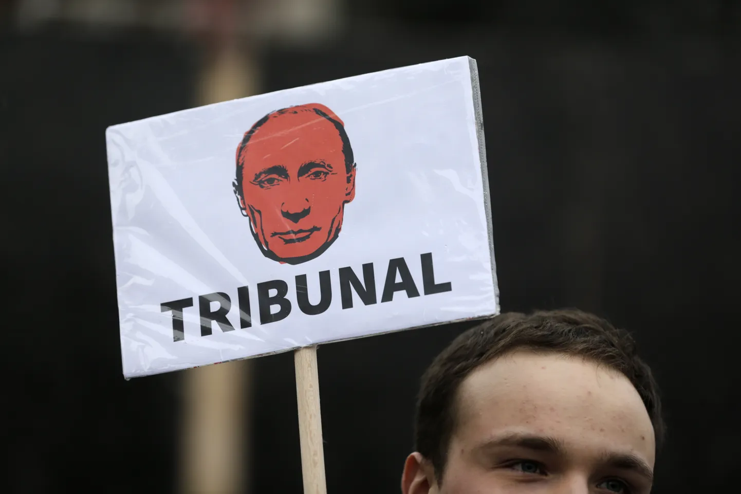 Protests pret Krievijas iebrukumu Ukrainā Serbijā, 2022.gada 24.decembrī.