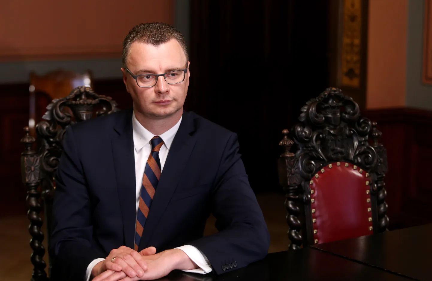 Iekšlietu ministrijas valsts sekretārs Dimitrijs Trofimovs piedalās preses konferencē, kurā informē par Eiropas kopīgo maģistra studiju programmu "Stratēģiskā robežu pārvaldība".