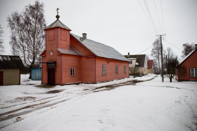 Piirissaare vanausuliste palvemaja jaanuari lõpus Foto: Eero Vabamägi