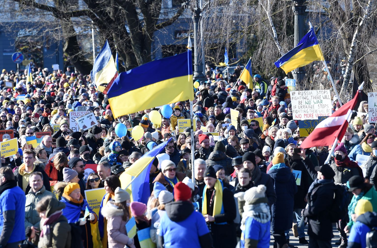 Ukrainas atbalsta gājiens.