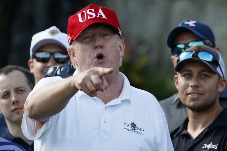 Donald Trump eelmise aasta viimastel päevadel oma golfikeskuses.