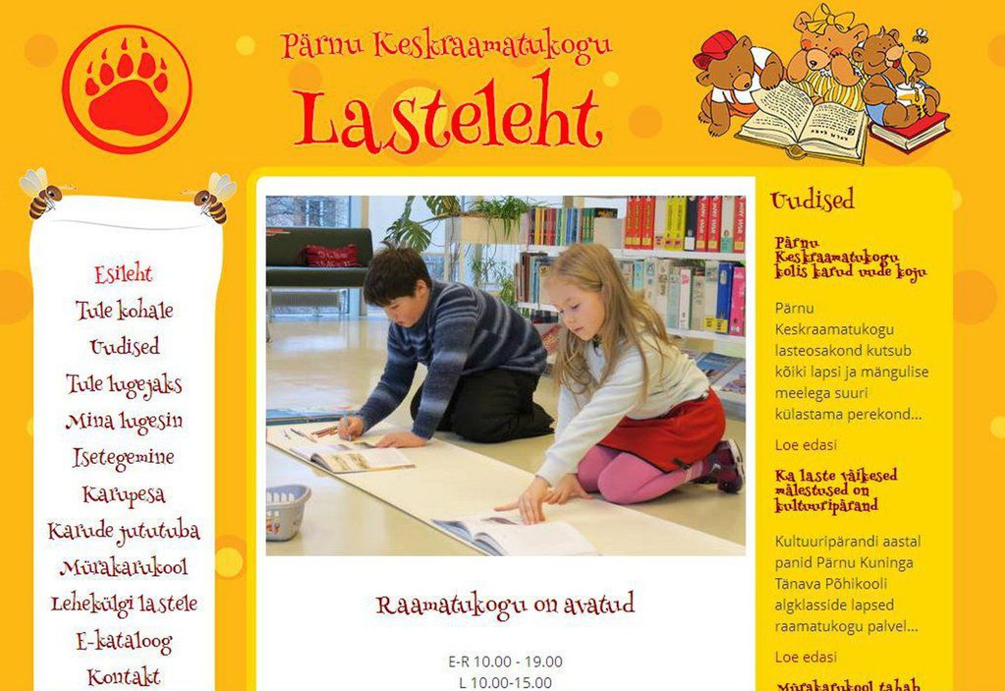 Pärnu keskraamatukogu lasteleht.