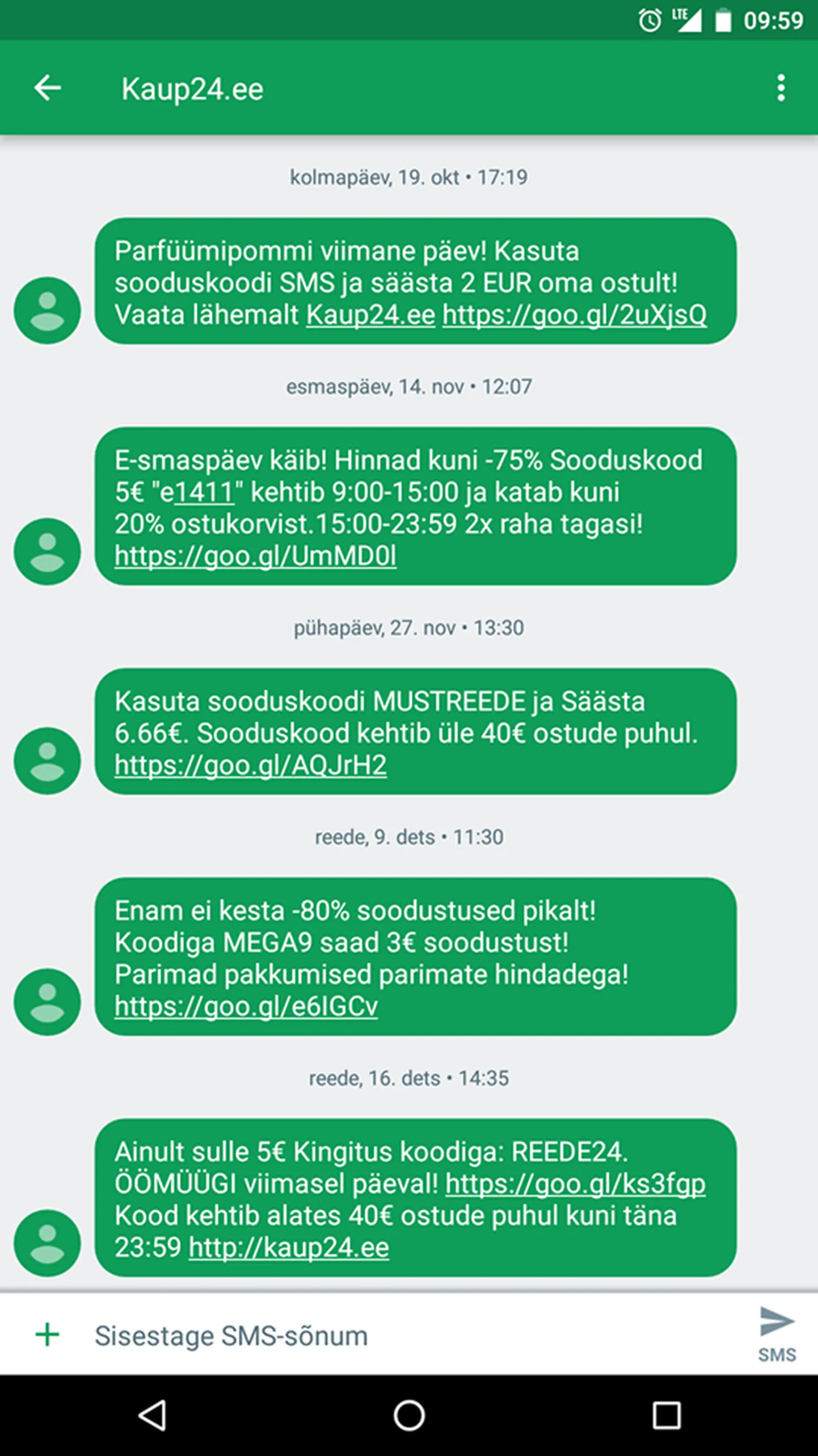 Kaup24 sõnumid.