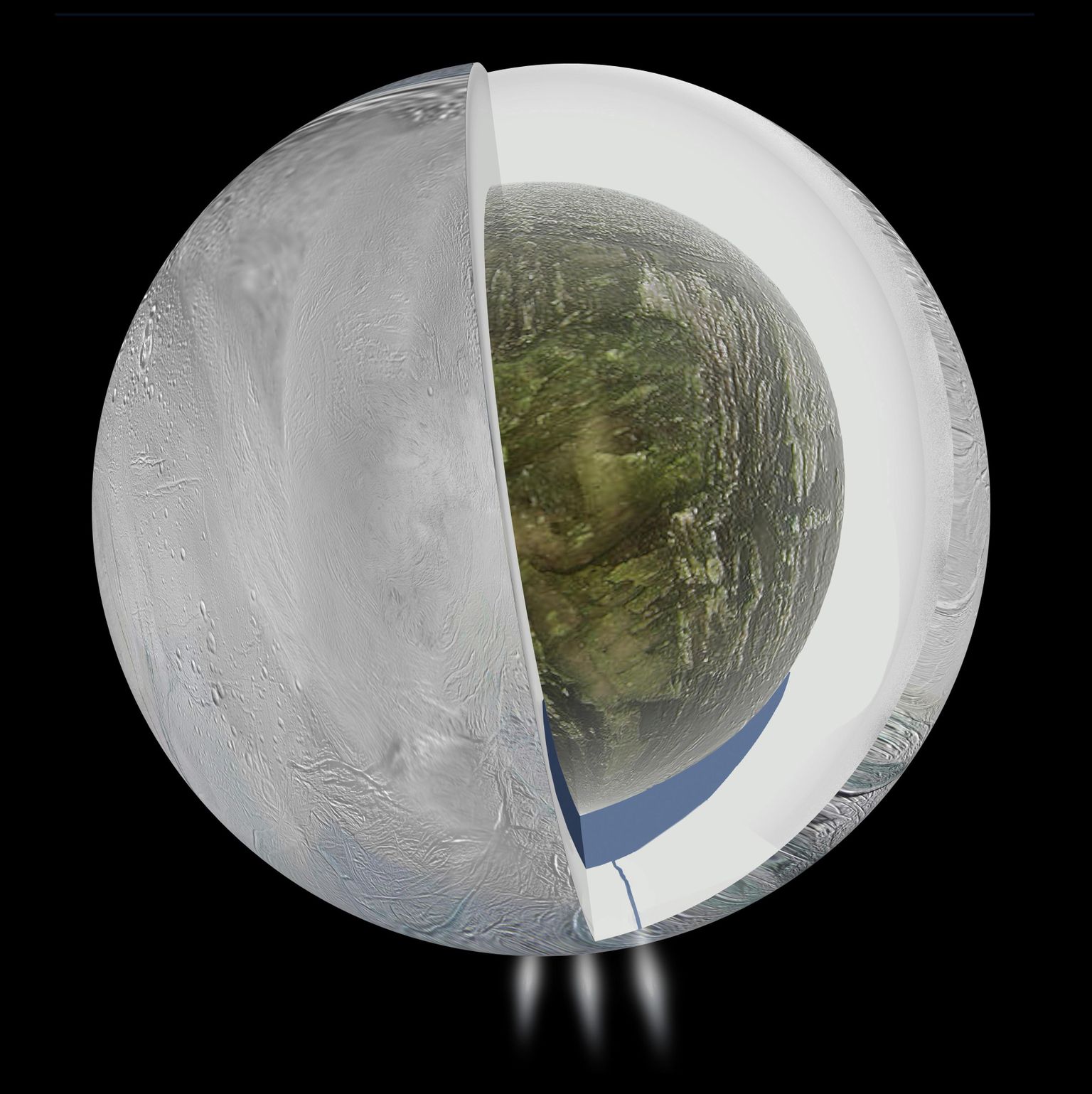 Arvutijoonis Saturni kuust Enceladusest
