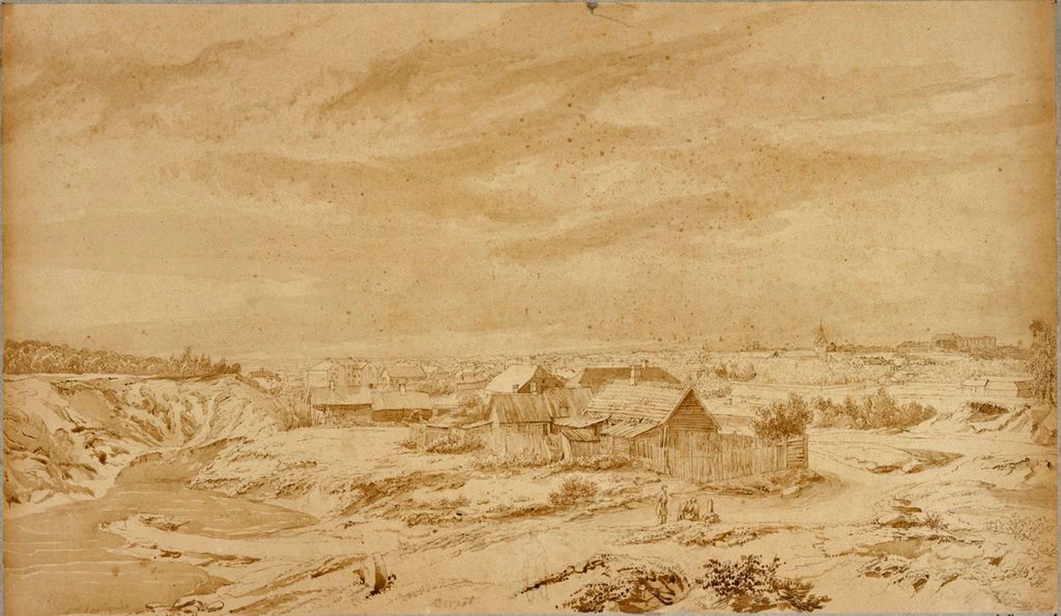 August Matthias Hagen, «Vaade Tartule liivaaugust» (u 1830–1850).