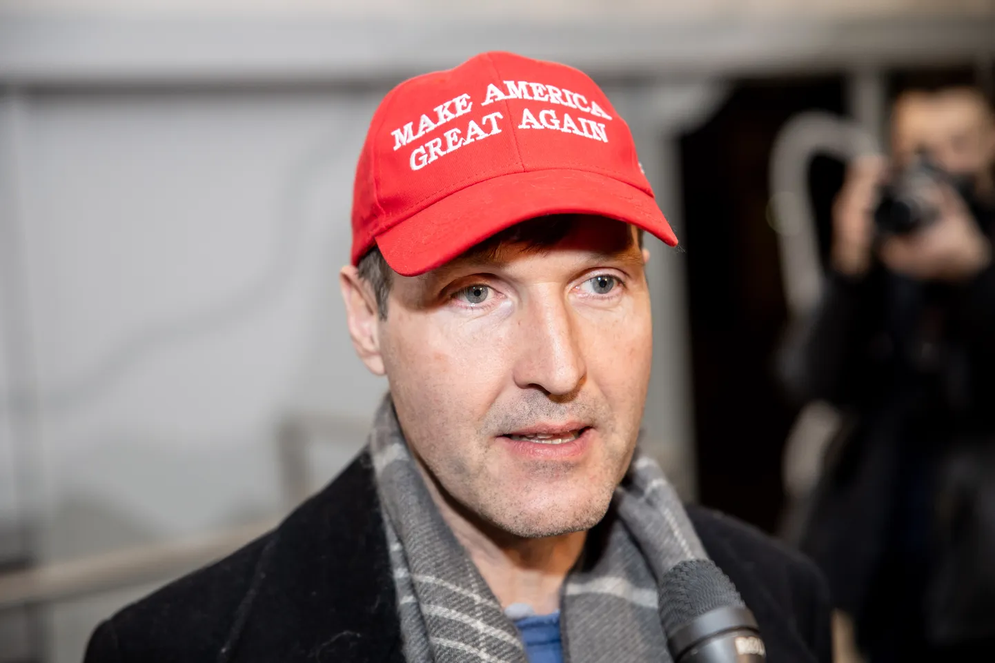 Martin Helme saabus Trumpi tseremoonialt.