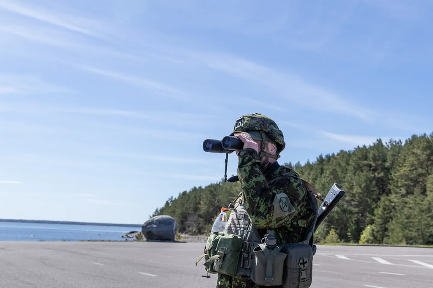 На учениях «Весеннего шторма» дивизион береговой обороны военно-морских сил (БМС).