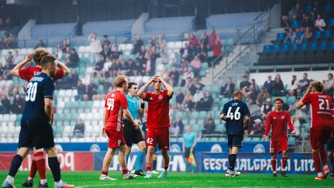 Linnameeskond sai võidu ja kaotuse