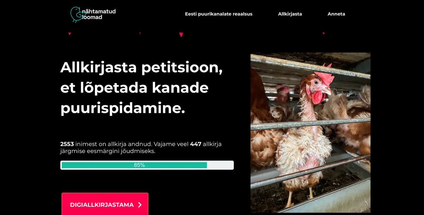Kuvatõmmis veebilehelt.