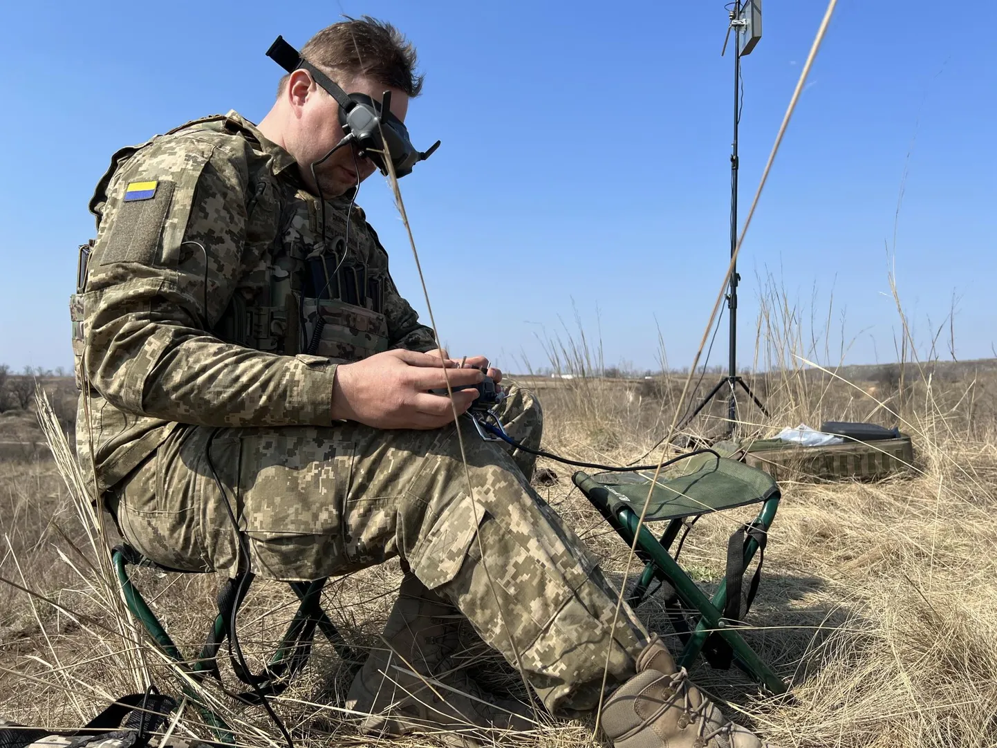 Ukraina 31. brigaadi ühe õhudroonide üksuse piloot treeningul Donetski oblastis.