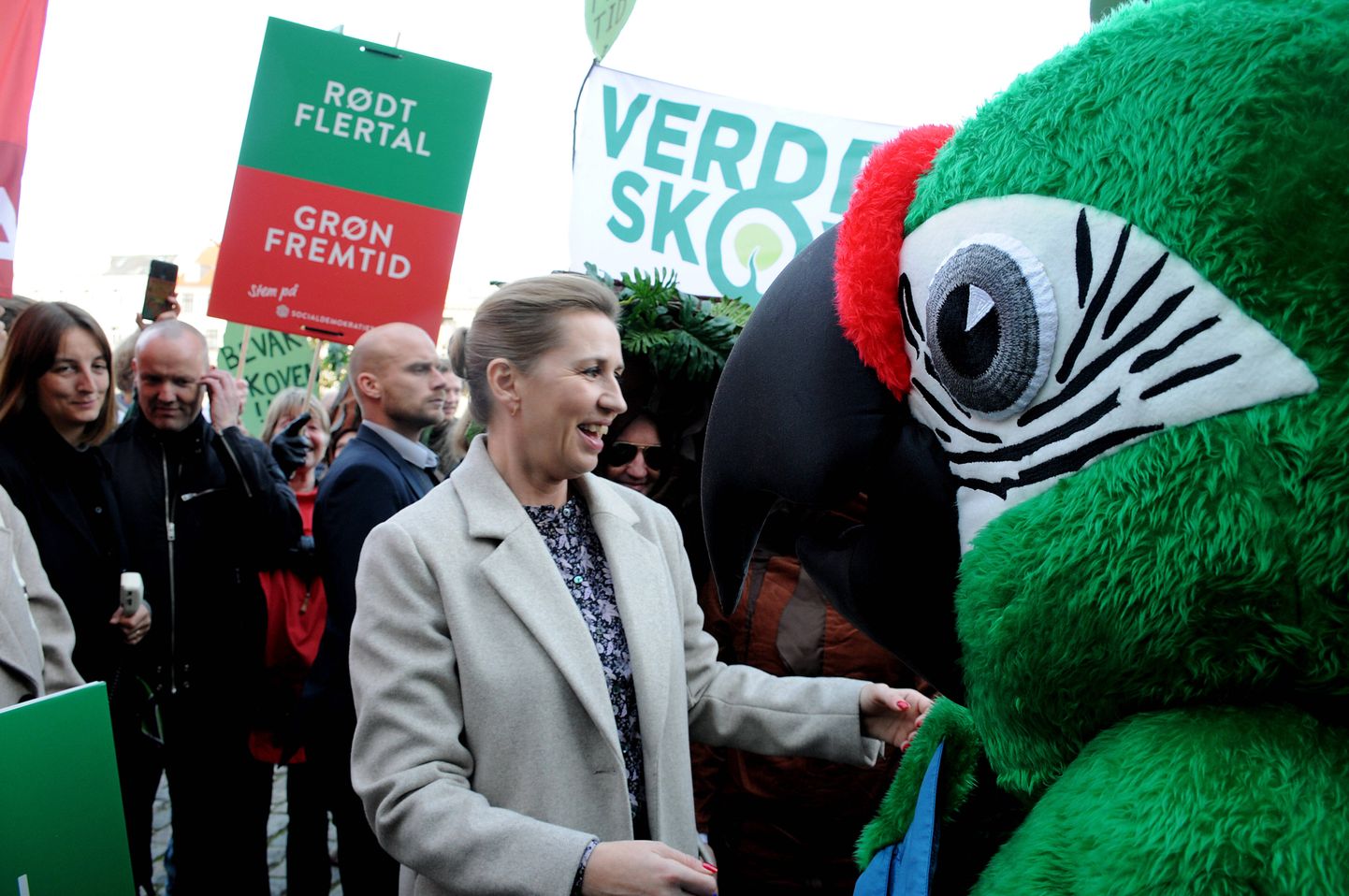 Valimiste eel viimast päeva kampaaniat teinud Taani sotsiaaldemokraadist peaminister Mette Frederiksen osales eile Kopenhaagenis kliimamarsil.