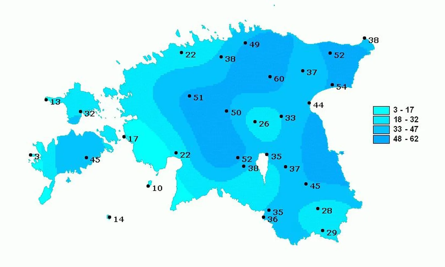 Lumekatte paksus 10. detsembril kell 8