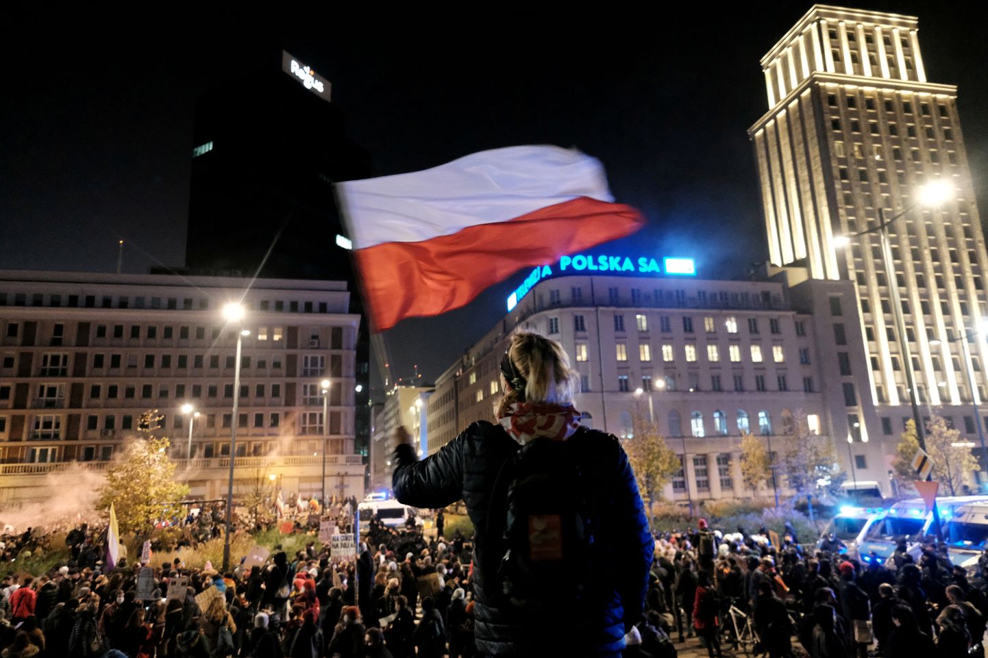 Protesti Polijā par abortu aizliegumu.