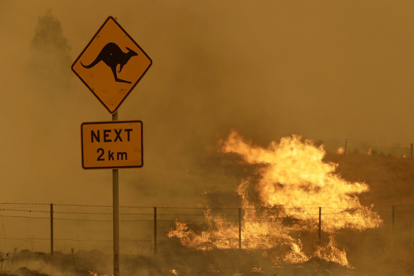Austraalia maastikupõleng veebruari alguses.