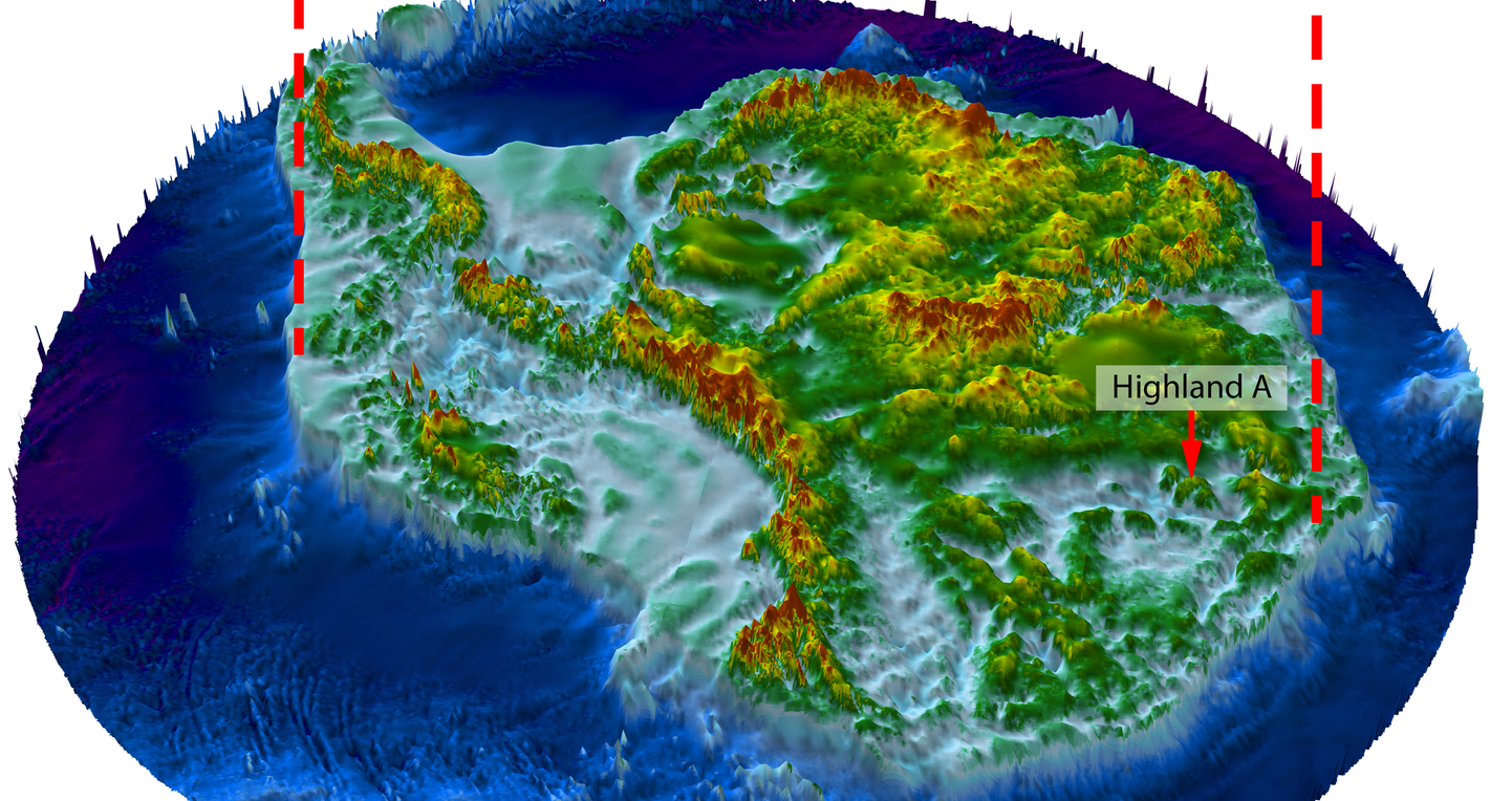 Antarktise jääalune topograafia.