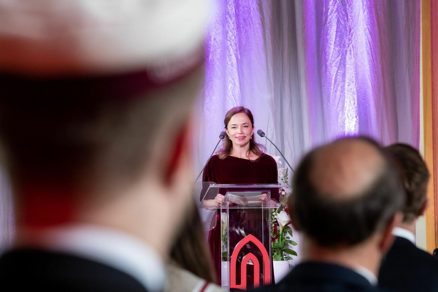 Liina Kersna TLÜ rektori inaugureerimisel. 