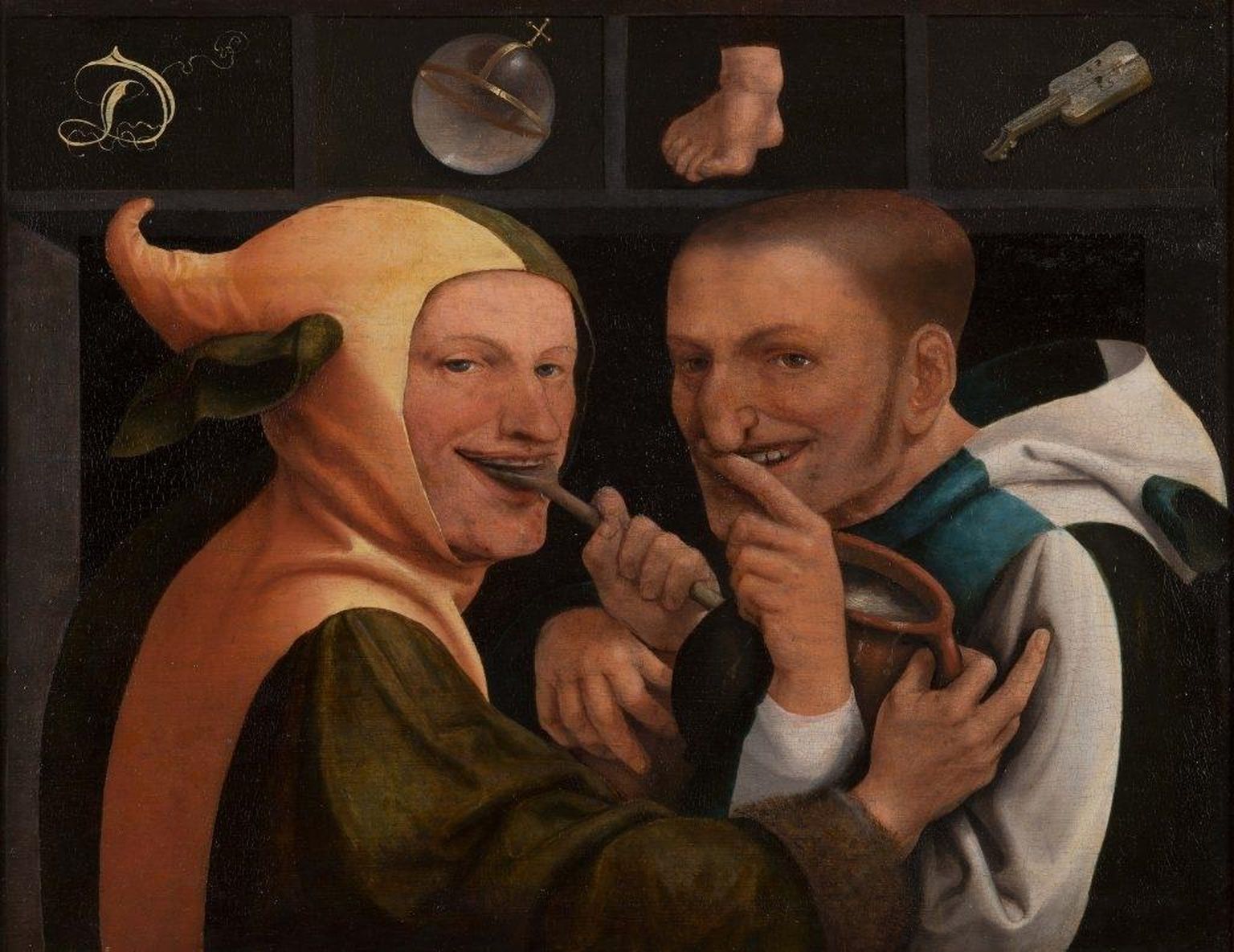 Jan Massijs (1509-1575). Mõistatus «Maailm toidab palju narrre» (Rumaluse allegooria). U 1530. Õli, puit.