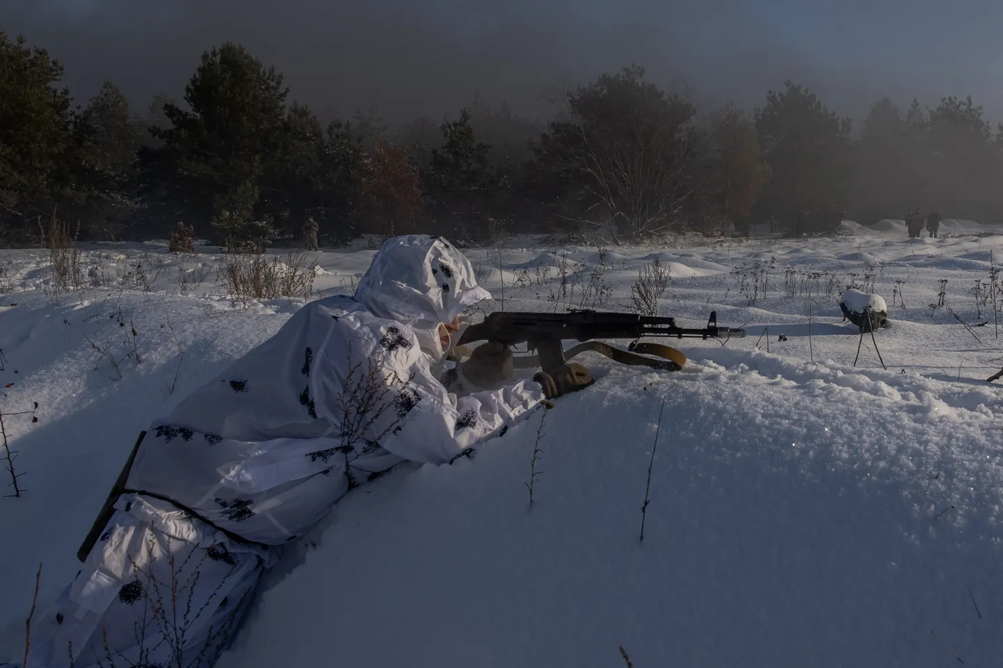 Ukraina sõdur õppustel Tšernihivi oblastis.