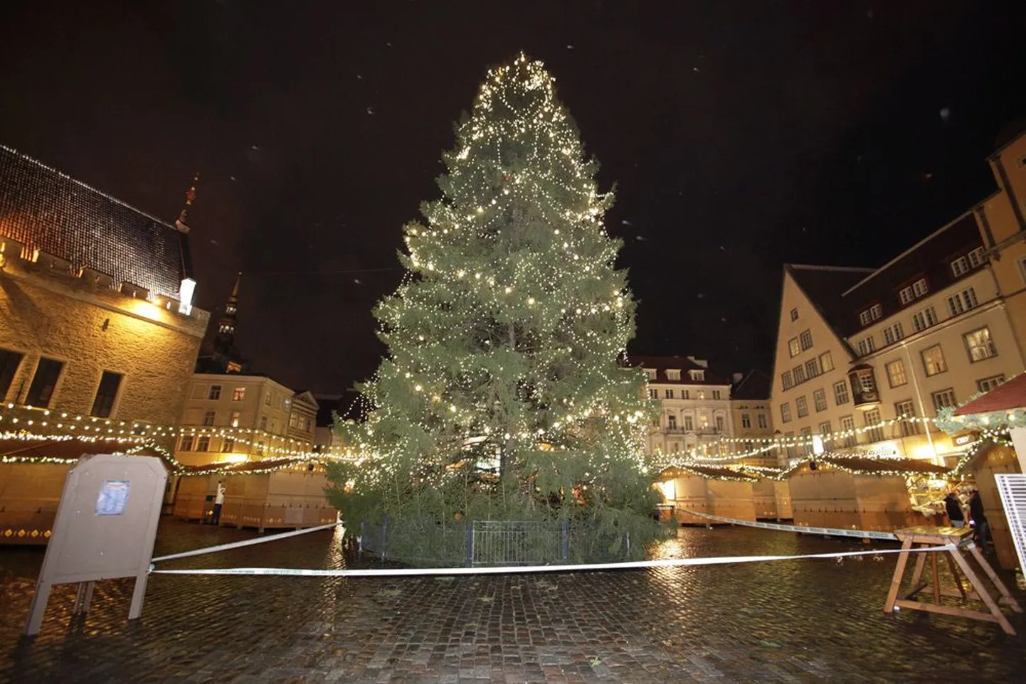 Рождественская елка на таллиннской Ратушной площади.