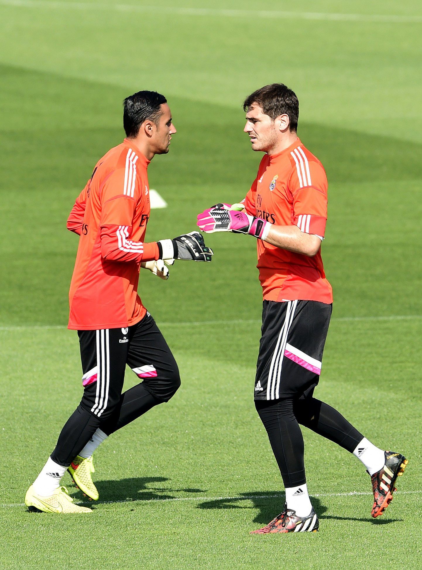 Madridi Reali väravavahid Keylor Navas (vasakul) ja Iker Casillas.