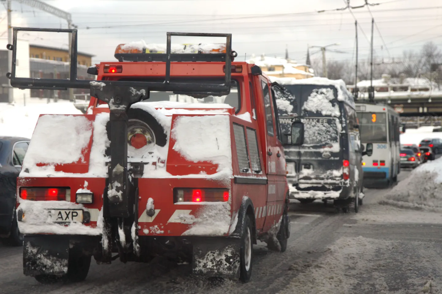 Falcki autoabi Tallinnas Endla tänava liikluses.