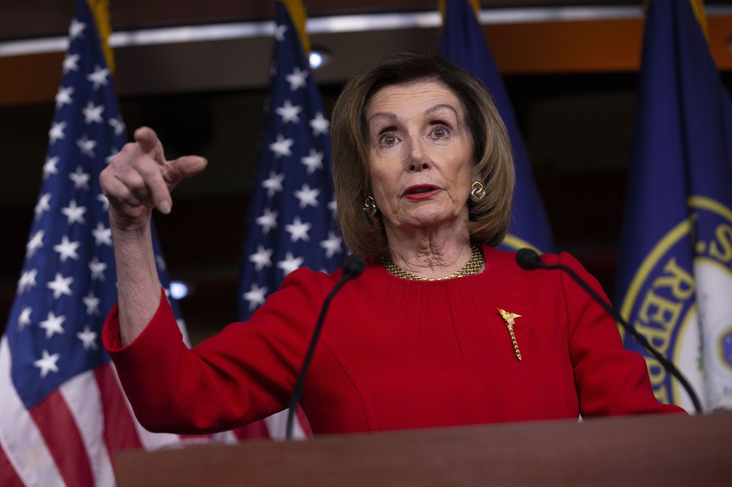 USA esindajatekoja demokraadist spiiker Nancy Pelosi 19. detsembril Washingtonis Kapitooliumil.