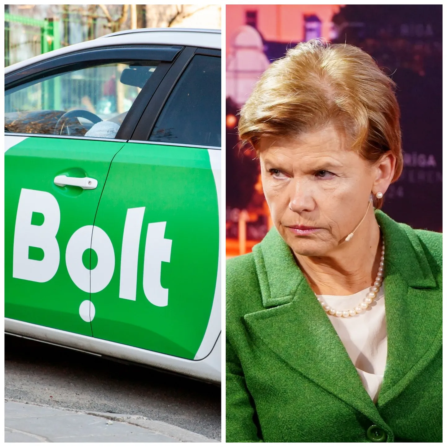 Такси Bolt и Байба Браже