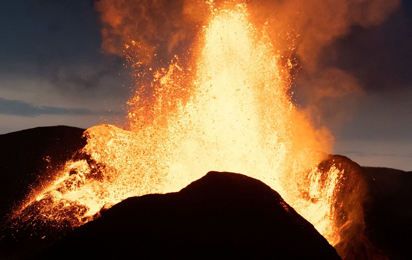 Laava purskamas Fagradalsfjalli vulkaanist 18. mail 2021.