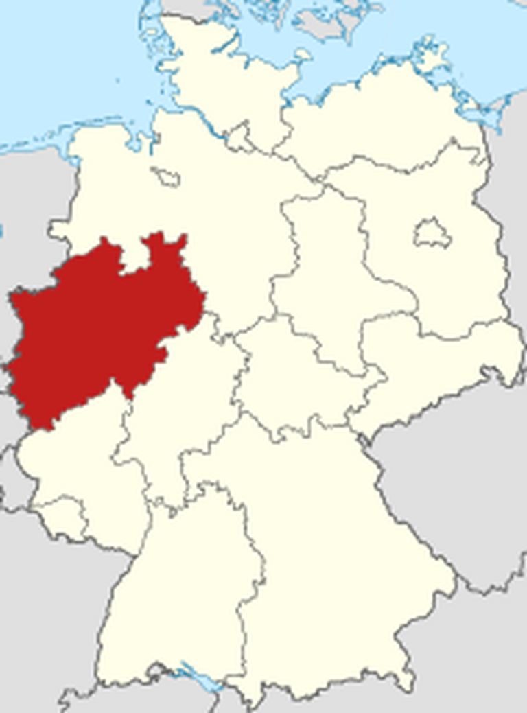 Saksamaa Nordrhein-Westfalen (punasega)