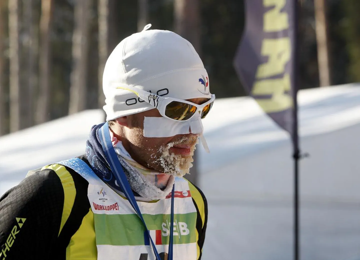 Külma tõttu olid meestel habemed härmas, mõne mehe habeme kohta võinuks lausa kasutada väljendit «näos paiknev liuväli». Prantslasel Jeremy Weibelil rippus ka nina küljes jääpurikas.