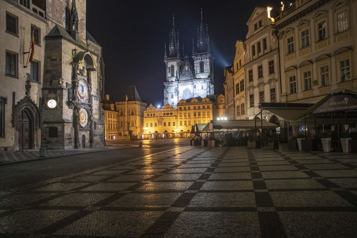 Старый город Праги 28 октября 2020 года.