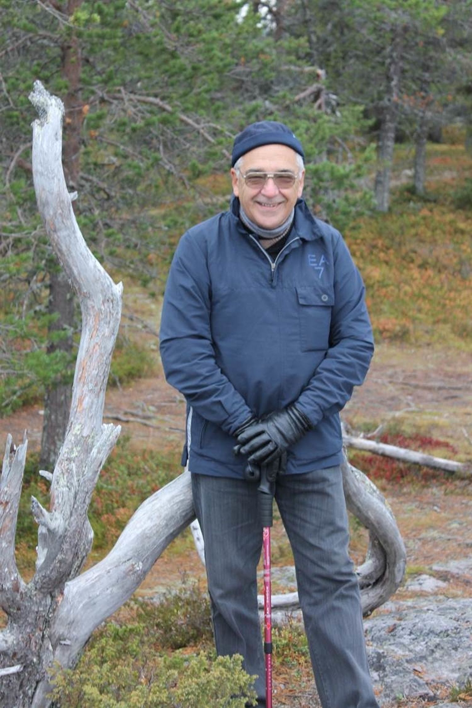 Andres Ellamaa 2013. aastal pärast südame­operatsiooni Karjalas matkamas