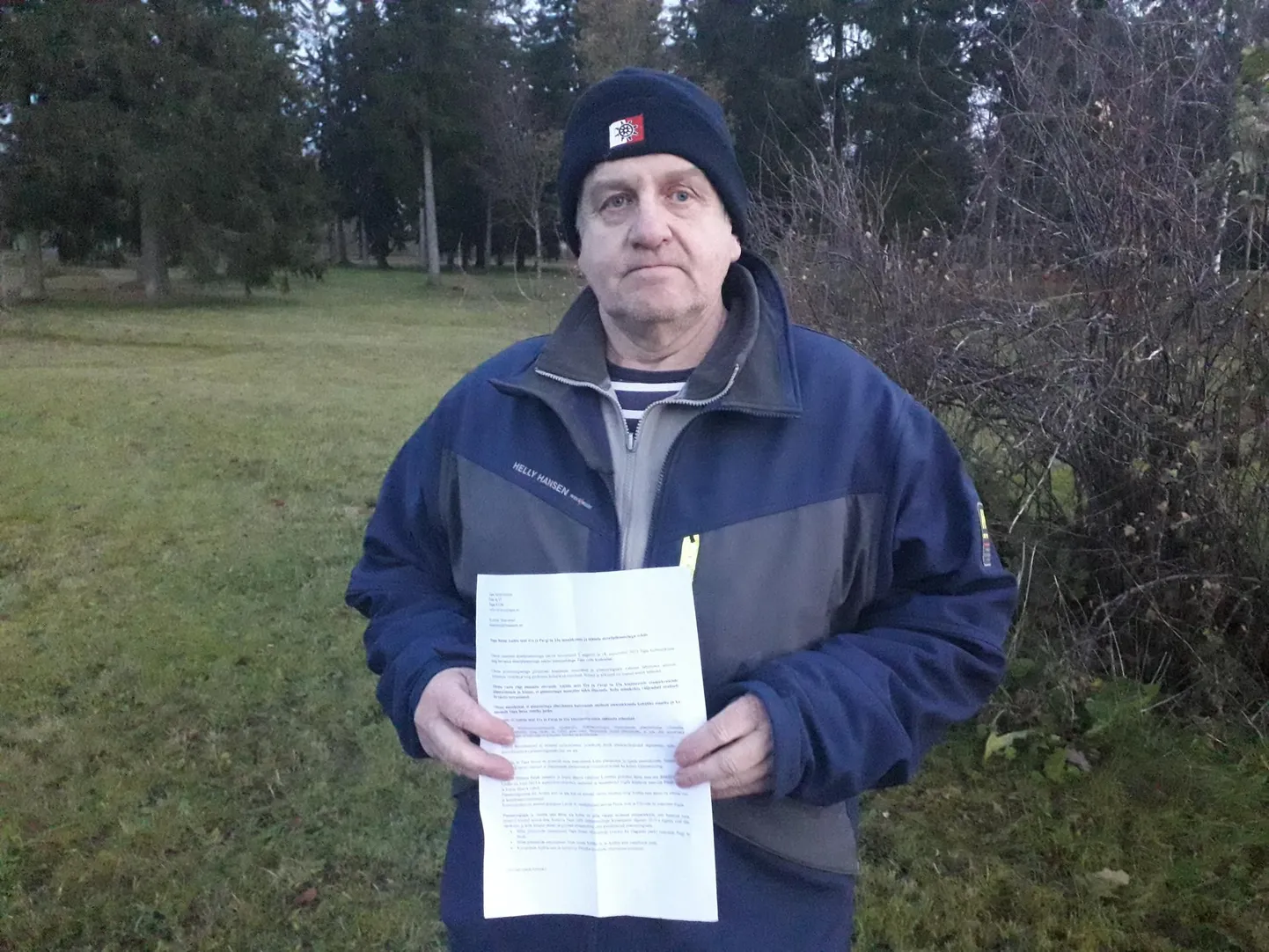 Arnold Pilt Tapa vallavalitsusele saadetud pöördumisega Metsapargi selles osas, kuhu tema sõnul maju tahetakse ehitada.