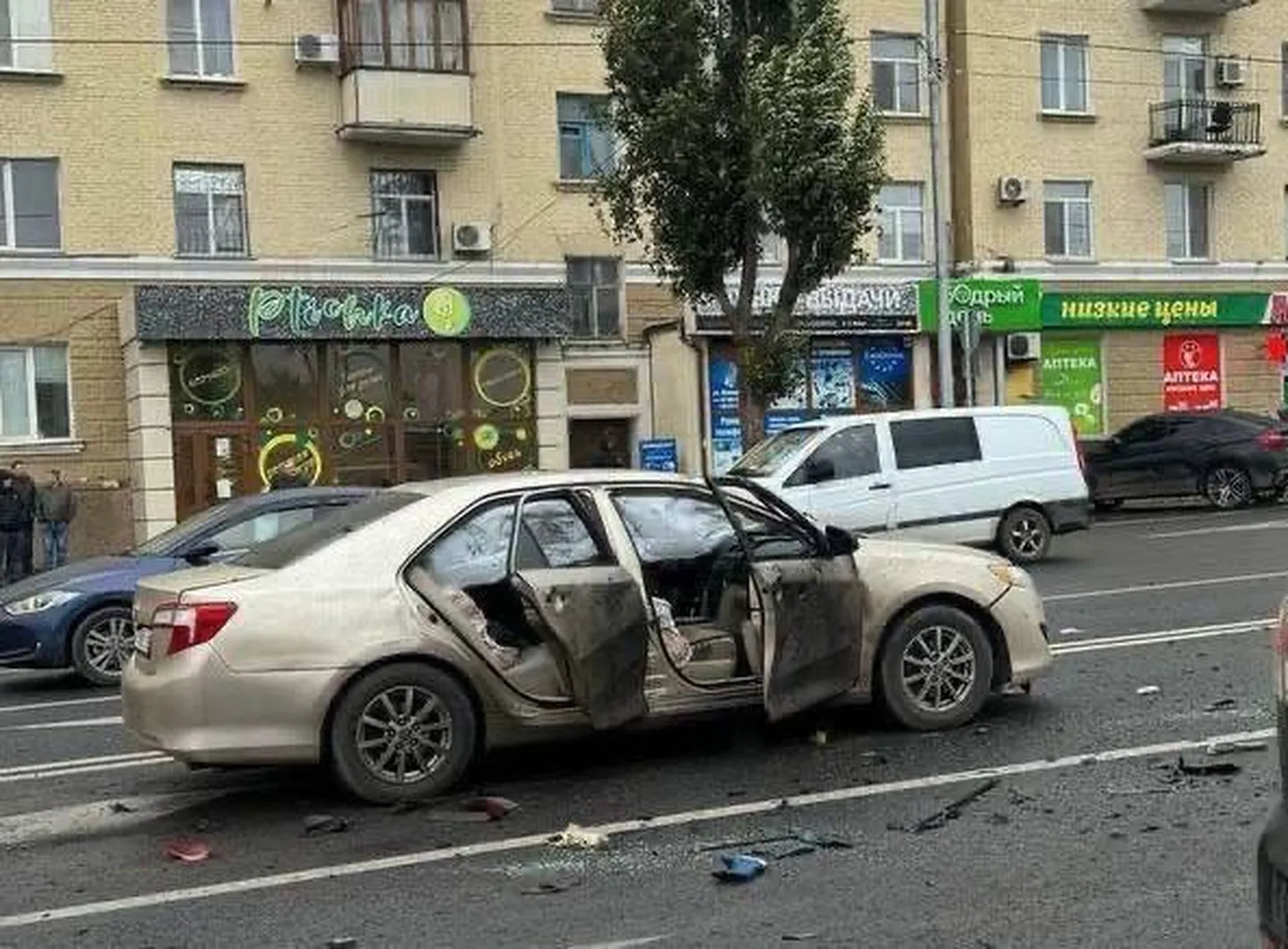 Один из пострадавших автомобилей