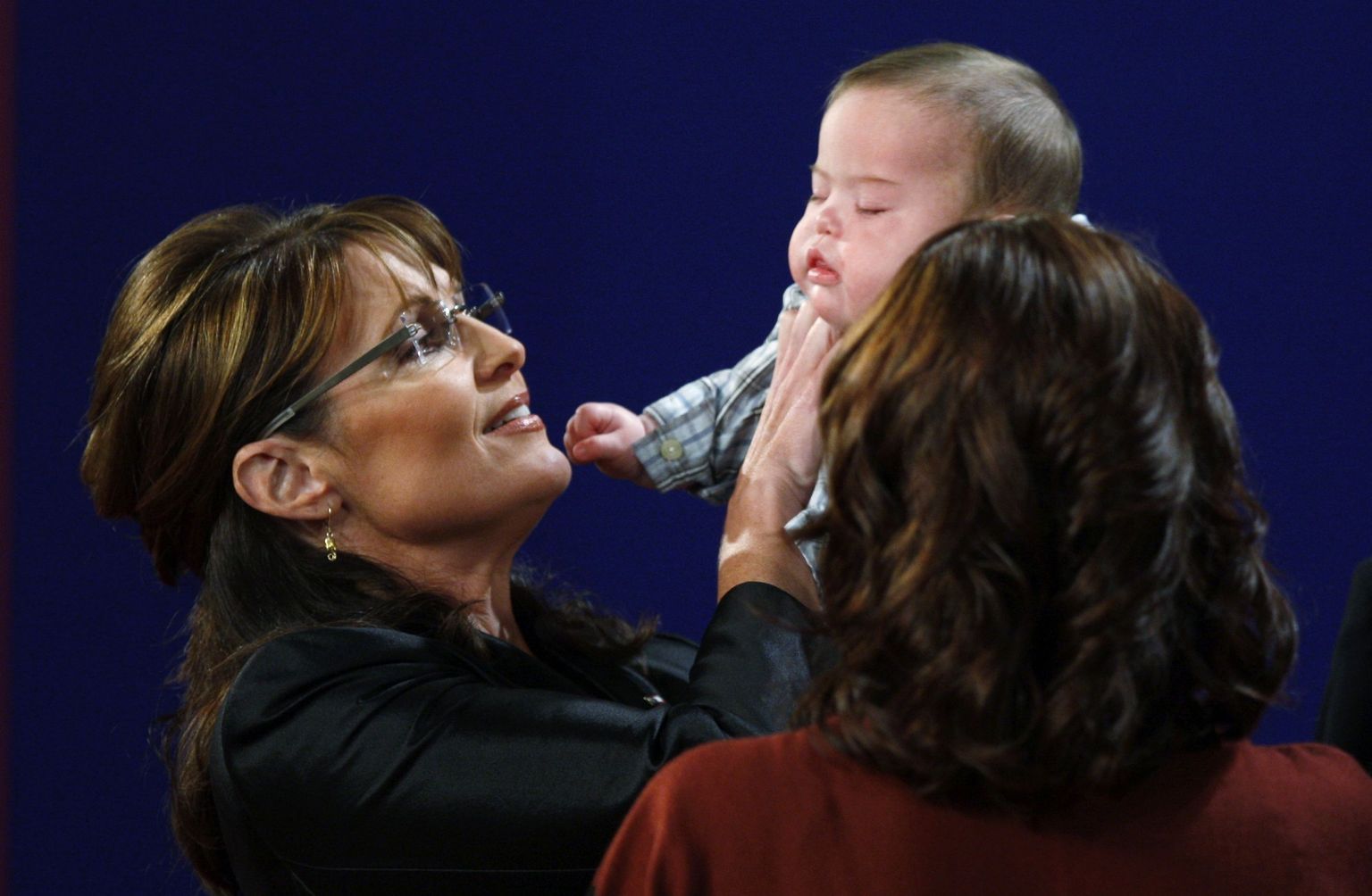 Sarah Palin poja Trigiga 2008. aasta oktoobris.
