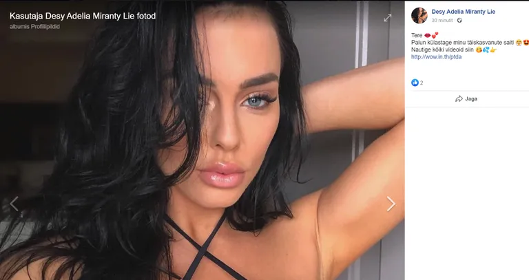 Desy Adelia jahib Facebookis sõpru.
