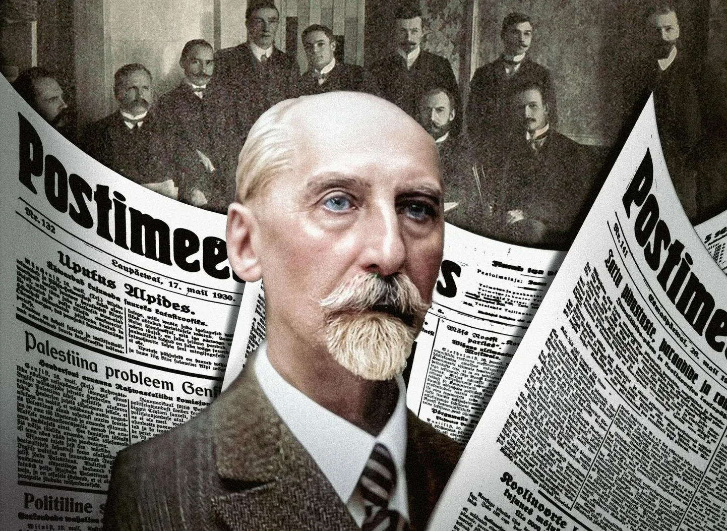 Яан Тыниссон и редакция газеты Postimees.