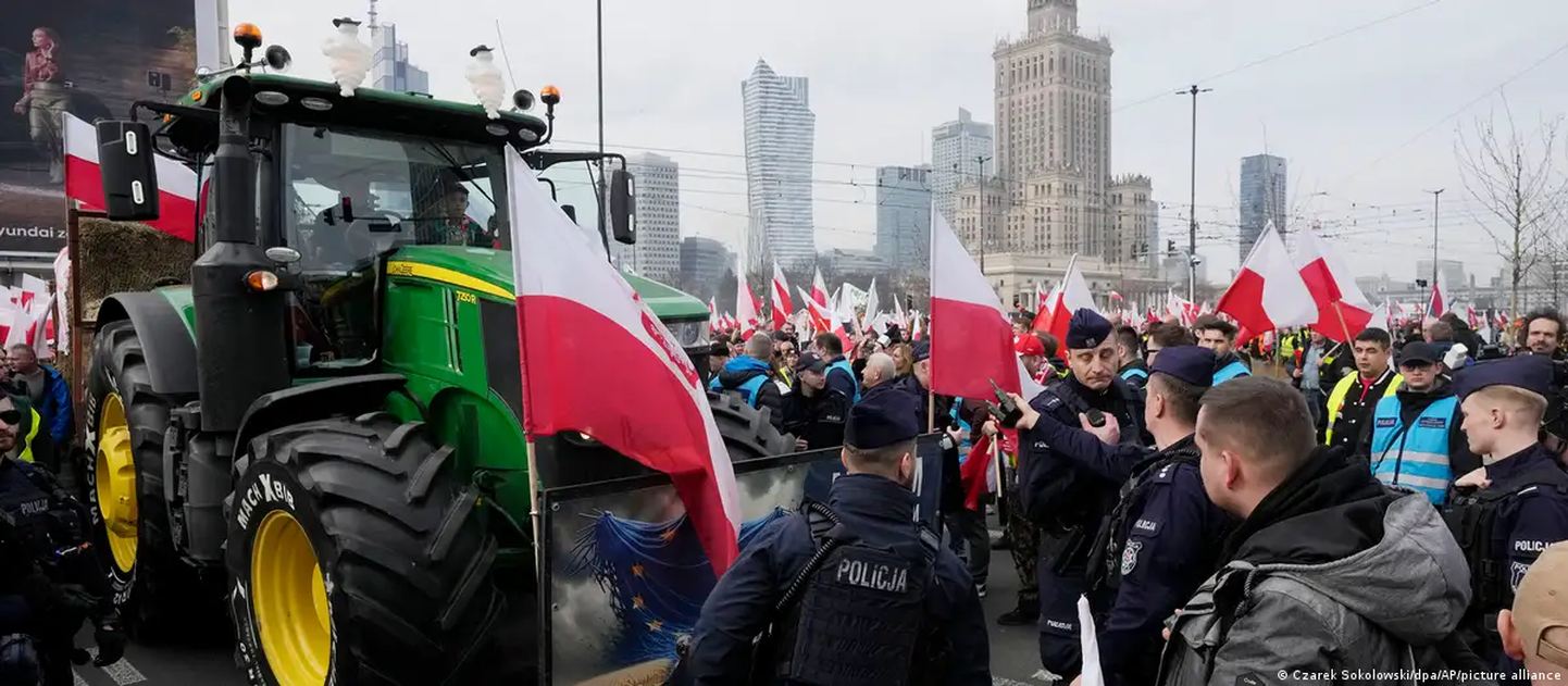 Акция протеста польских фермеров в Варшаве (архивное фото)