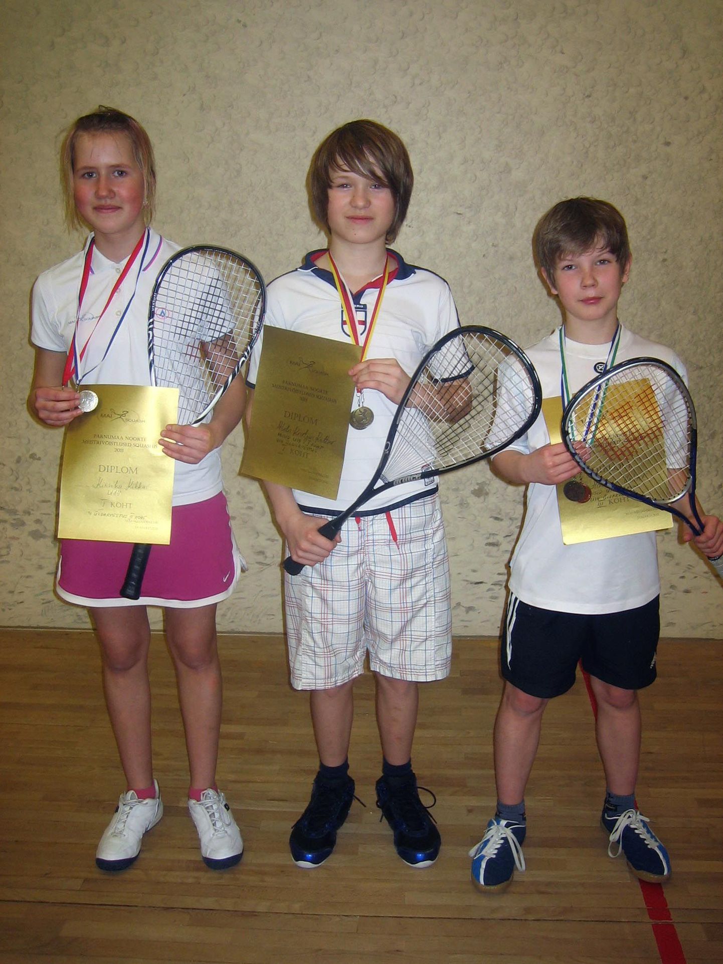 Turniiri esikolmik Kirsika Kikkas (vasakult), Aldo-Kristjan Rattur ja Andreas Vahter.
