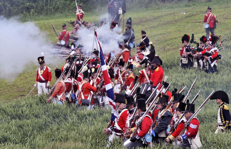 Waterloo lahingu taasesitamine näitlejate ja vabatahtlike poolt