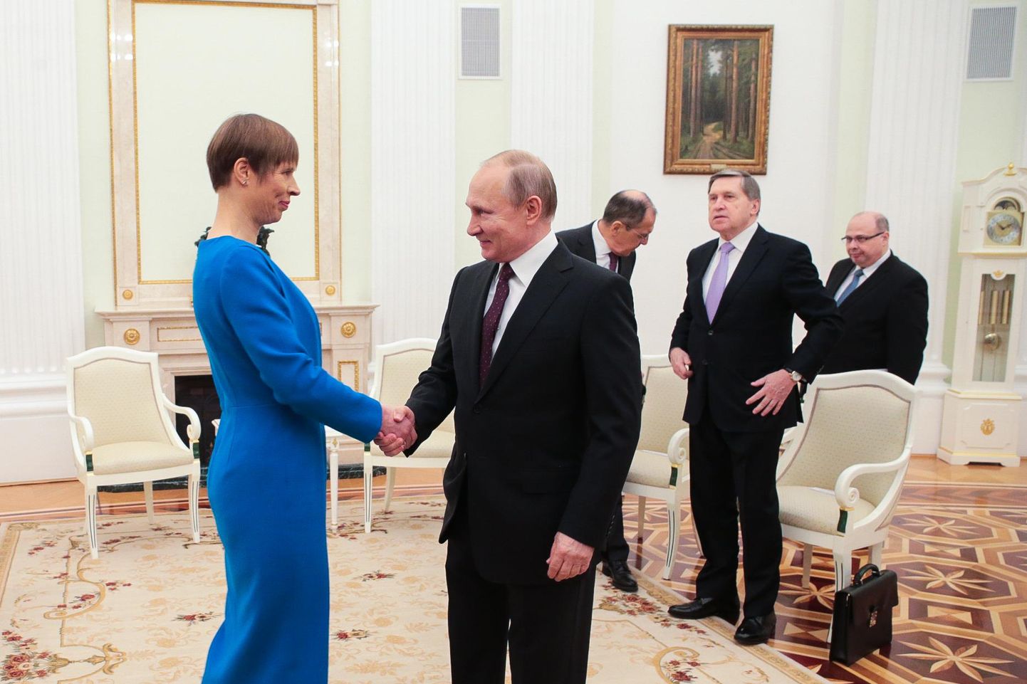 President Kersti Kaljulaid kohtumas eelmisel nädalal Vladimir Putiniga. 