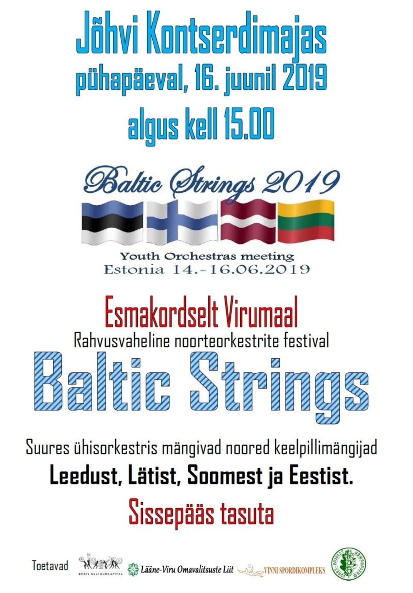 Festivali Baltic Strings plakat.