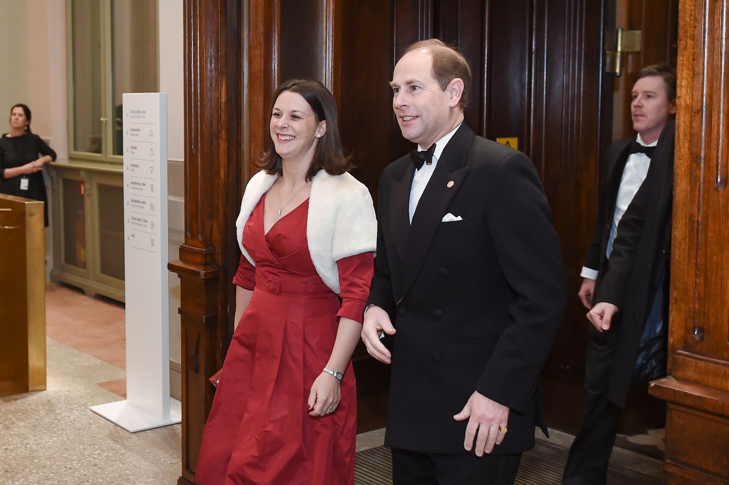 Veseksas grāfs princis Edvards ar kundzi ierodas uz Lielbritānijas tirdzniecības kameras Latvijā Gala vakariņām Latvijas Nacionālajā mākslas muzejā.
