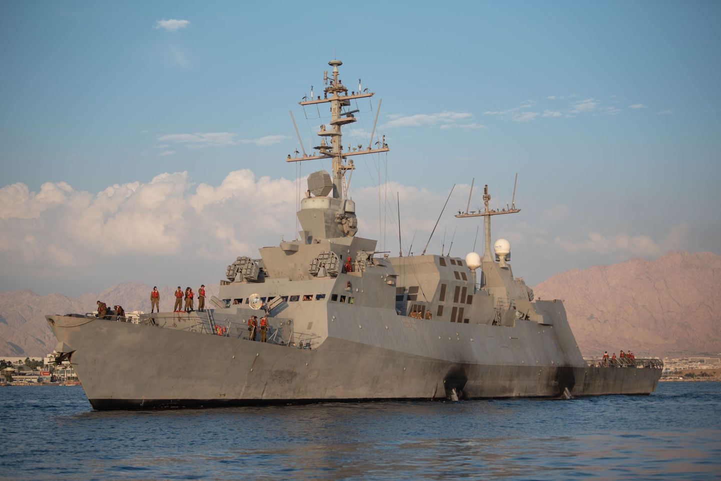 Iisraeli sõjalaev Punasel Merel 1. novembril 2023. aastal.