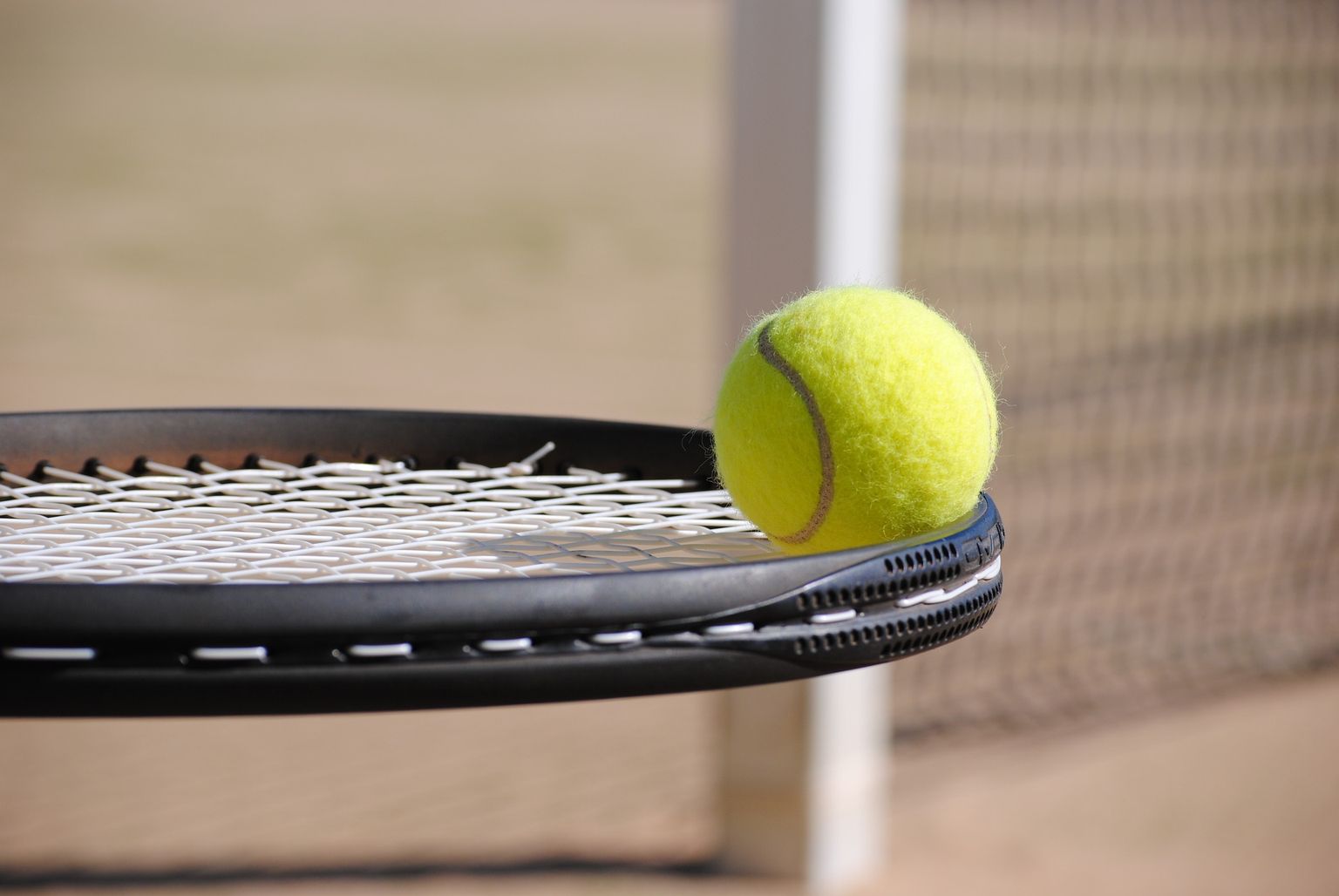 Tenisa rakete un bumbiņa (ilustratīvs attēls)