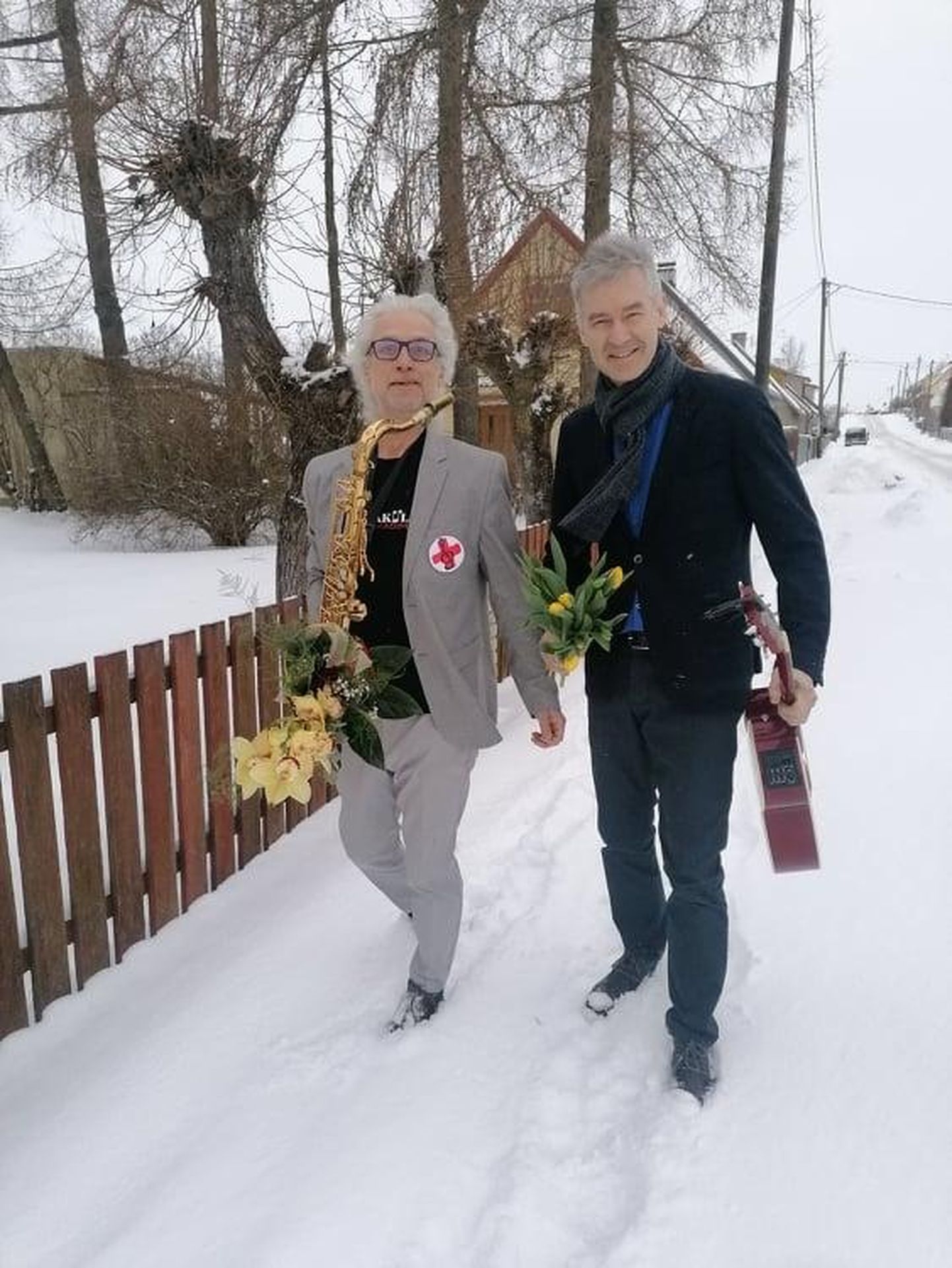 Peep Pihlak koos Toomas Kralliga tänavusel naistepäeval.