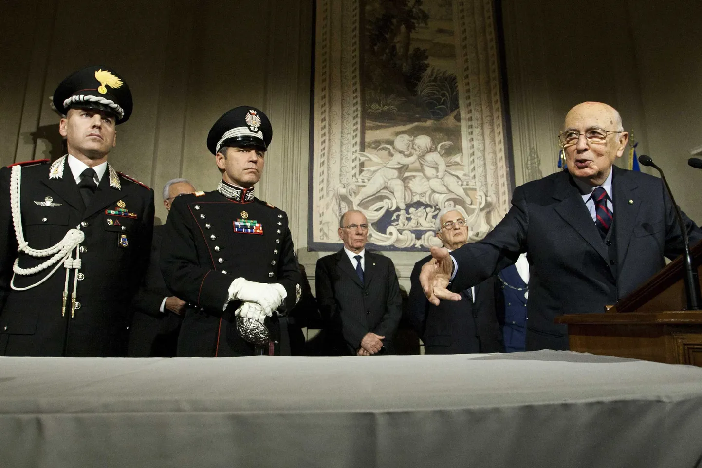 Itaalia president Giorgio Napolitano.