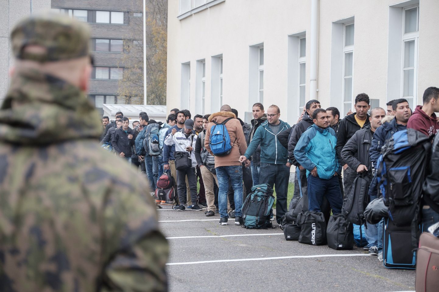 Varjupaigataotlejad Tornio linnas.