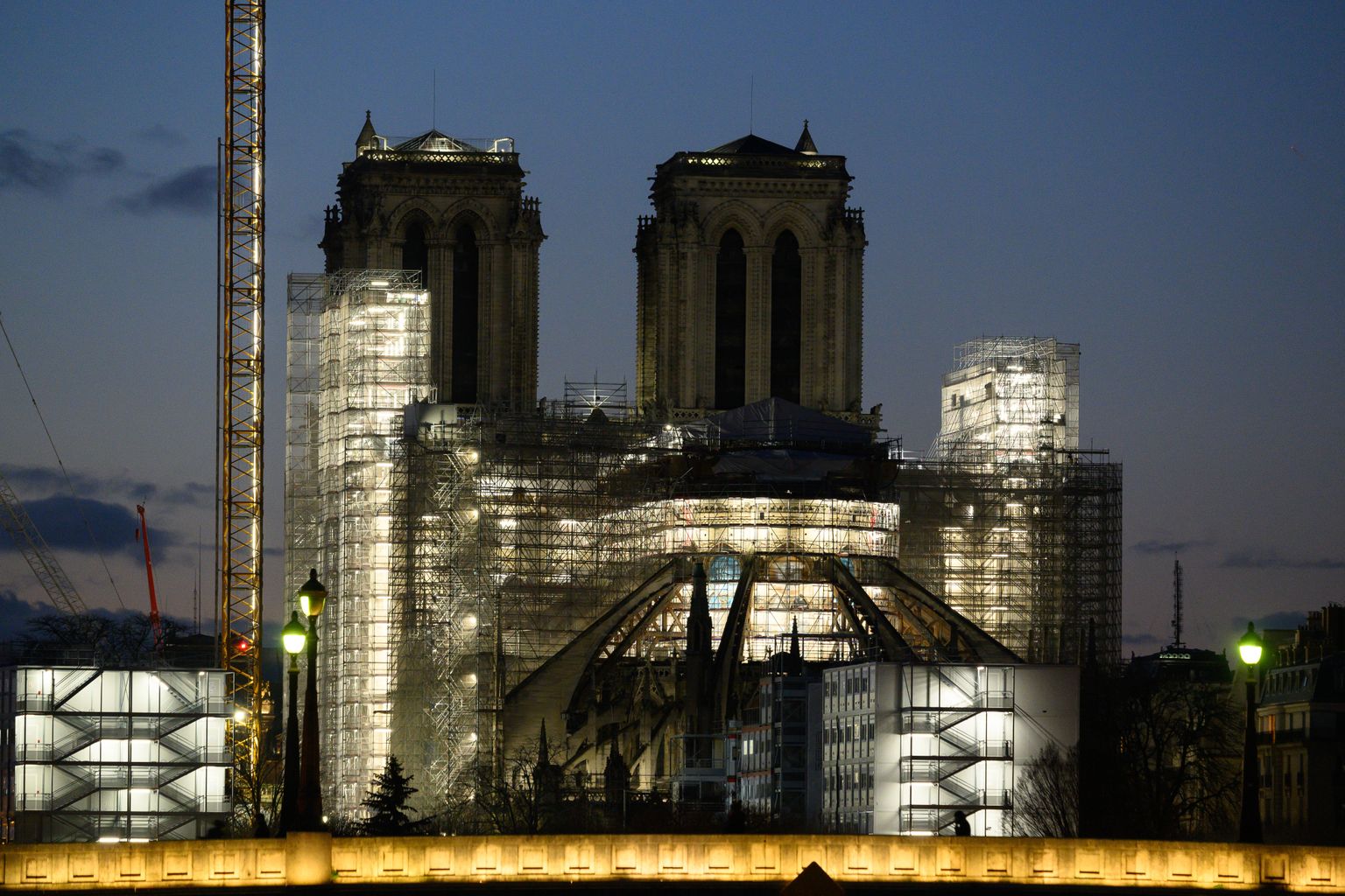 Taastatav Notre-Dame'i katedraal öises Pariisis.